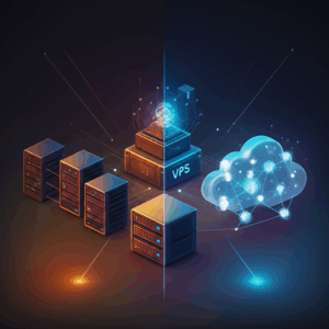 Generate a high-quality, relevant image prompt for an article about: Web Hosting: Best Shared, VPS,