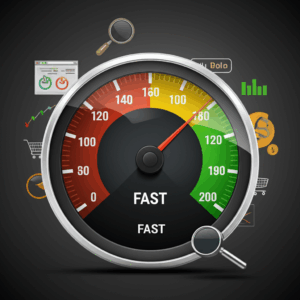 Generate a high-quality, relevant image prompt for an article about: Website Speed: Crucial for SEO