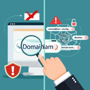 Generate a high-quality, relevant image prompt for an article about: Domain Buying Mistakes: 7 to Av