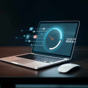 Generate a high-quality, relevant image prompt for an article about: Website Speed: Crucial for SEO