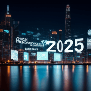 Generate a high-quality, relevant image prompt for an article about: Domain Trends 2025: Stunning Pr
