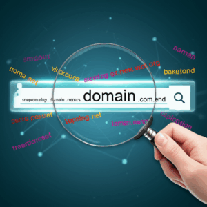 Generate a high-quality, relevant image prompt for an article about: Domain Names: Choosing the Perf
