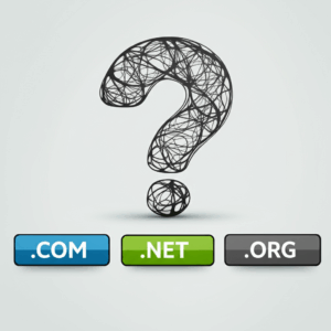 Generate a high-quality, relevant image prompt for an article about: .COM vs .NET vs .ORG: Choose th