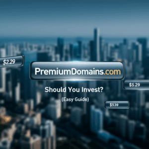 Generate a high-quality, relevant image prompt for an article about: Premium Domains: Should You Inv
