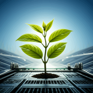 Generate a high-quality, relevant image prompt for an article about: Eco-Friendly Hosting: Best Sust