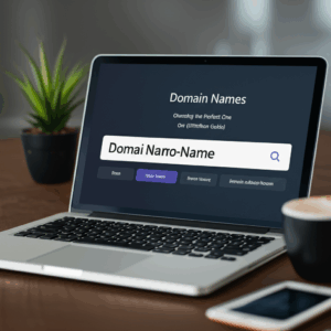 Generate a high-quality, relevant image prompt for an article about: Domain Names: Choosing the Perf