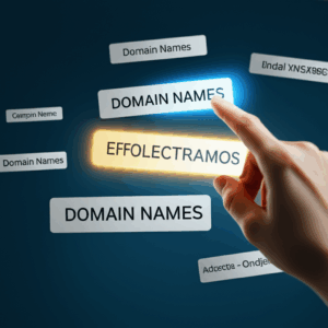 Generate a high-quality, relevant image prompt for an article about: Domain Names: Choosing the Perf