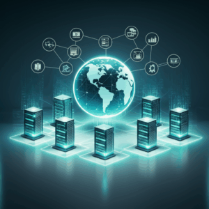 Generate a high-quality, relevant image prompt for an article about: Web Hosting Explained: The Ulti