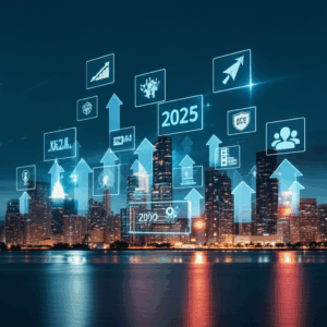 Generate a high-quality, relevant image prompt for an article about: Domain Trends: Top 5 Must-See P