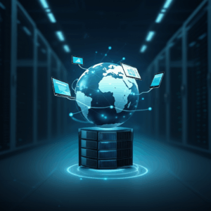 Generate a high-quality, relevant image prompt for an article about: Web Hosting Explained: The Ulti