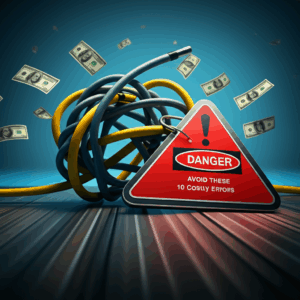 Generate a high-quality, relevant image prompt for an article about: Hosting Mistakes: Avoid These 1