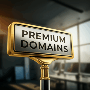 Generate a high-quality, relevant image prompt for an article about: Premium Domains: Invest in One?
