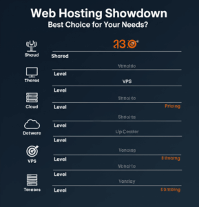 Generate a high-quality, relevant image prompt for an article about: Web Hosting Showdown: Best Choi