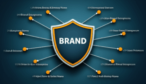 Generate a high-quality, relevant image prompt for an article about: Brand Protection: Secure Your N