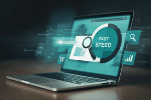 Generate a high-quality, relevant image prompt for an article about: Website Speed: Essential for SE