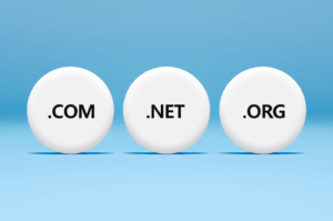 Generate a high-quality, relevant image prompt for an article about: .COM vs .NET vs .ORG: Choose th
