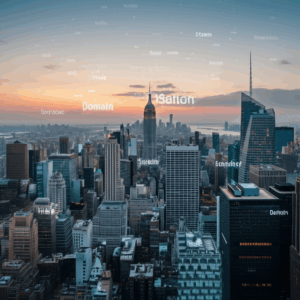 Generate a high-quality, relevant image prompt for an article about: Domain Trends 2025: Stunning Pr