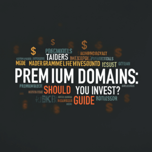 Generate a high-quality, relevant image prompt for an article about: Premium Domains: Should You Inv