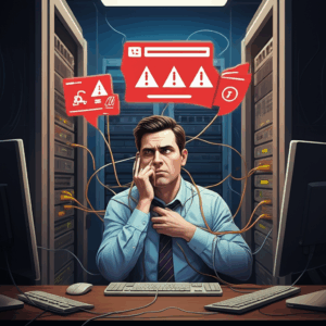 Generate a high-quality, relevant image prompt for an article about: Hosting Mistakes: 10 Worst to A