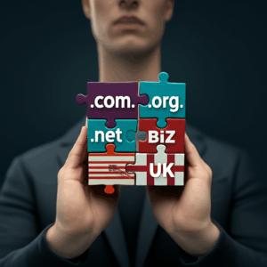 Generate a high-quality, relevant image prompt for an article about: Domain Extensions: Secure Your