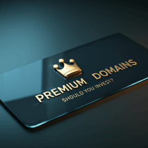 Generate a high-quality, relevant image prompt for an article about: Premium Domains: Should You Inv