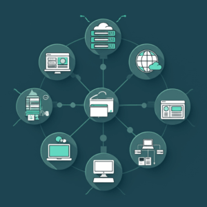 Generate a high-quality, relevant image prompt for an article about: Web Hosting Explained: Beginner