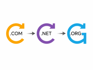 Generate a high-quality, relevant image prompt for an article about: .COM vs .NET vs .ORG: Choose th