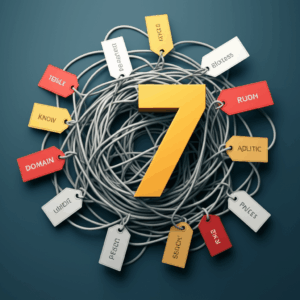 Generate a high-quality, relevant image prompt for an article about: Domain Buying Mistakes: 7 to Av