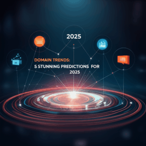 Generate a high-quality, relevant image prompt for an article about: Domain Trends: 5 Stunning Predi