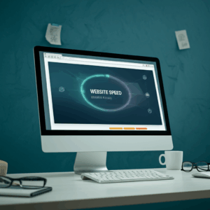 Generate a high-quality, relevant image prompt for an article about: Website Speed: Essential for SE