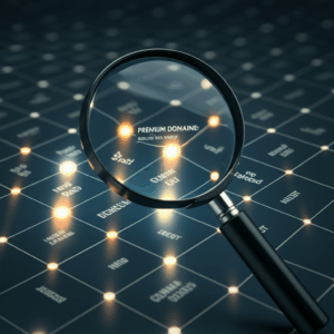 Generate a high-quality, relevant image prompt for an article about: Premium Domains: Should You Inv