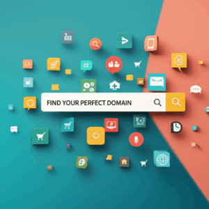 Generate a high-quality, relevant image prompt for an article about: Domain Names: Choosing the Perf