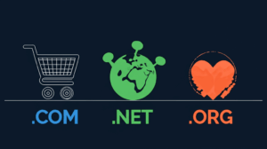 Generate a high-quality, relevant image prompt for an article about: .COM vs .NET vs .ORG: Choosing