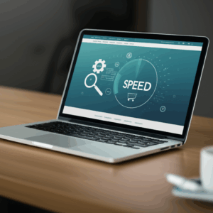 Generate a high-quality, relevant image prompt for an article about: Website Speed: Crucial for SEO