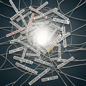 Generate a high-quality, relevant image prompt for an article about: Domain Buying Mistakes: 7 to Av