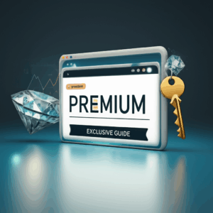 Generate a high-quality, relevant image prompt for an article about: Premium Domains: Should You Inv