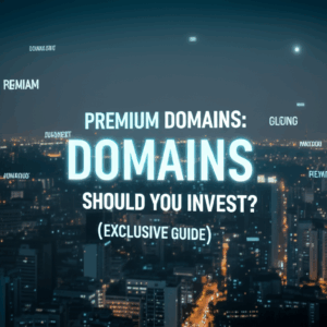 Generate a high-quality, relevant image prompt for an article about: Premium Domains: Should You Inv