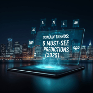 Generate a high-quality, relevant image prompt for an article about: Domain Trends: Top 5 Must-See P