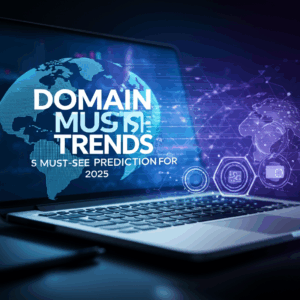 Generate a high-quality, relevant image prompt for an article about: Domain Trends: 5 Must-See Predi