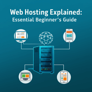 Generate a high-quality, relevant image prompt for an article about: Web Hosting Explained: Essentia