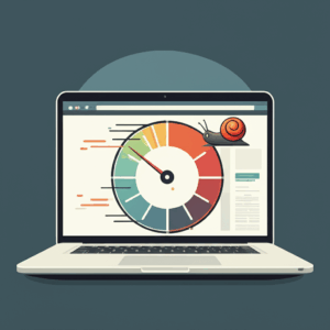 Generate a high-quality, relevant image prompt for an article about: Website Speed: Crucial for SEO