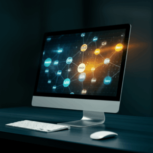 Generate a high-quality, relevant image prompt for an article about: Premium Domains: Should You Inv