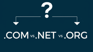 Generate a high-quality, relevant image prompt for an article about: .COM vs .NET vs .ORG: Choose th