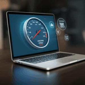 Generate a high-quality, relevant image prompt for an article about: Website Speed: Crucial for SEO