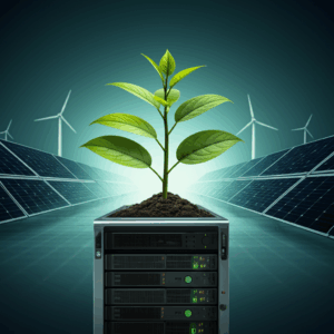 Generate a high-quality, relevant image prompt for an article about: Eco-Friendly Hosting: Best Sust