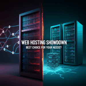 Generate a high-quality, relevant image prompt for an article about: Web Hosting Showdown: Best Choi